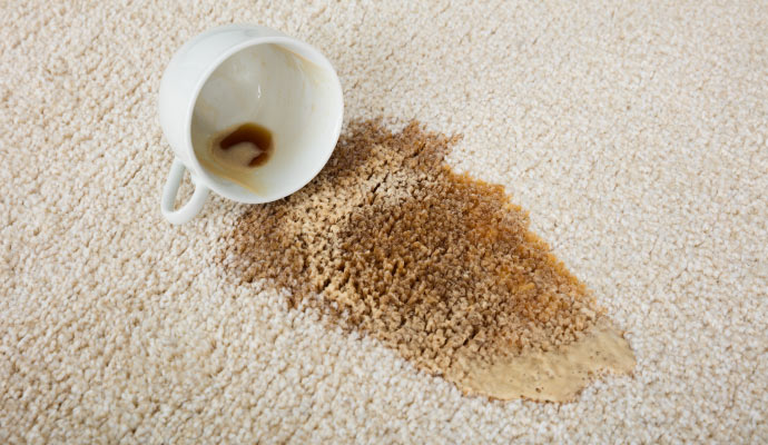 visible stain on carpet