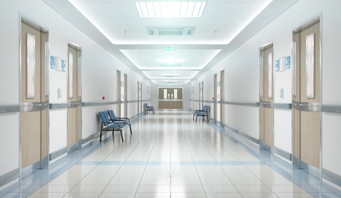 Clean hospital floor