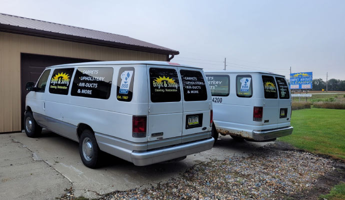Bright & Sunny Clean Care service vehicle