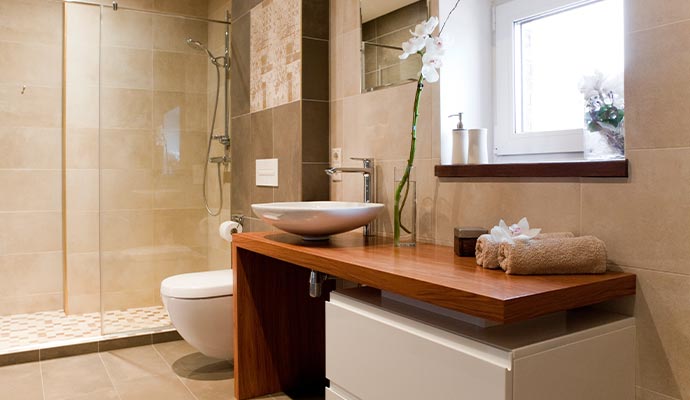Clean bathroom