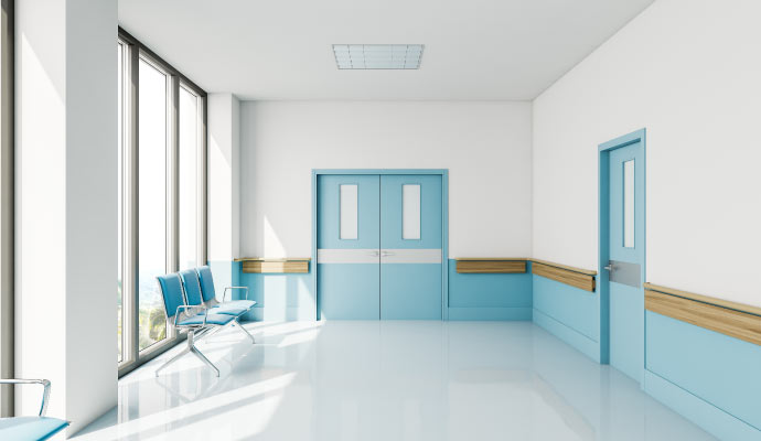 Clean hospital floor
