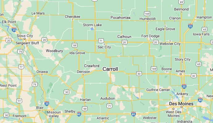 Bright & Sunny Clean Care Service Area Map