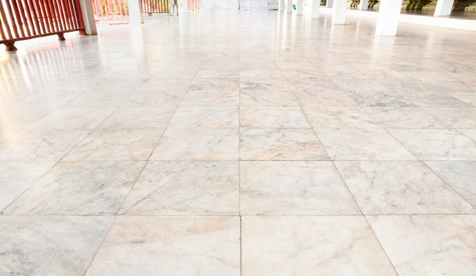 Close-up view of clean stone floor