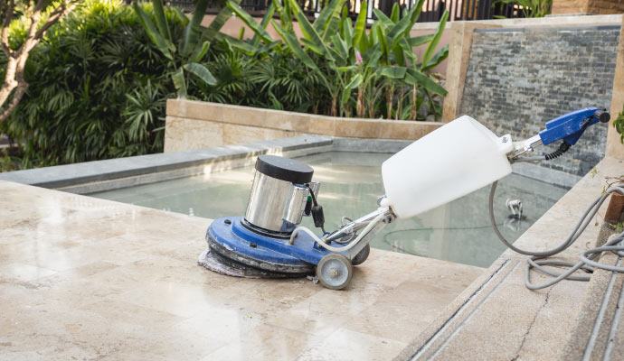 Stone floor cleaning
