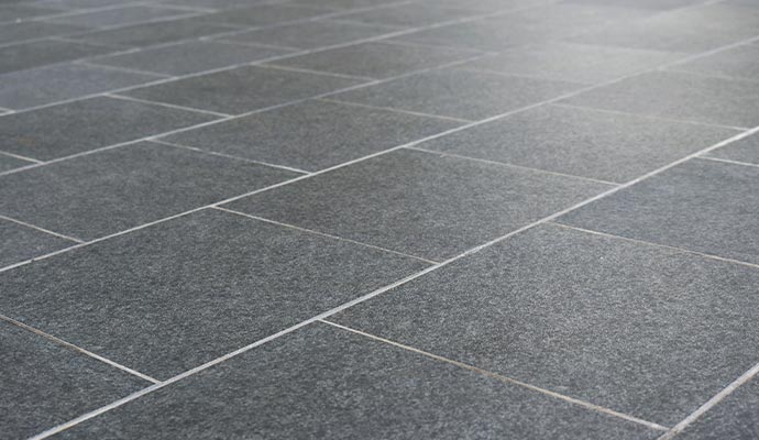 Close-up view of granite tile floor
