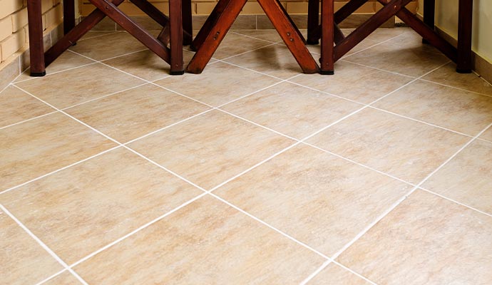 Professionally cleaned tile floor